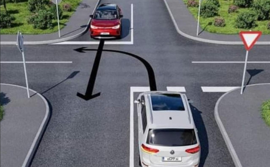 Pitanje koje zbuni i iskusne vozače: Šta mislite ko na ovoj raskrsnici ima prednost?