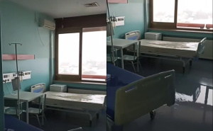 Užasni snimci iz 'najsavremenijeg kliničkog centra' u RS: Plafon prokišnjava, kreveti pod vodom