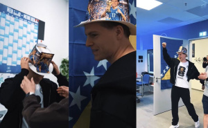 Burnić u Karlsruheru dočekan kao Zmaj: Zastave BiH, Dubioza i neopisive emocije