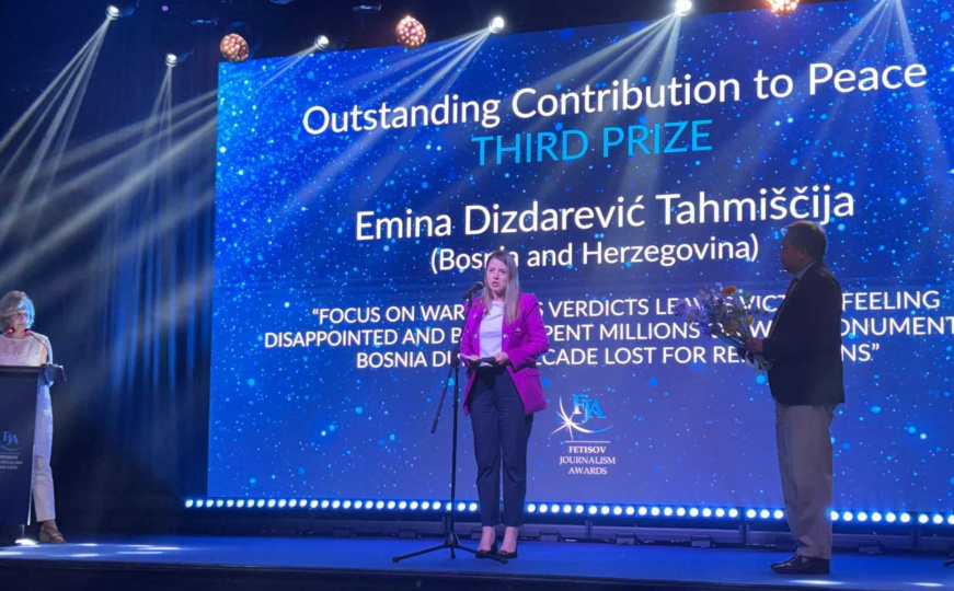 Veliko priznanje: Novinarka iz BiH Emina D. Tahmiščija dobitnica međunarodne nagrade "Fetisov"