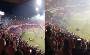 Eskalacija nasilja tokom utakmice: Navijači zapalili vlastiti stadion