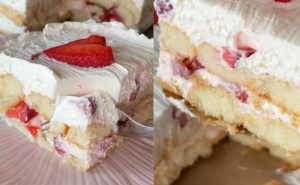 Torta gotova za 10 minuta: Kremasti desert sa jagodama bez pečenja