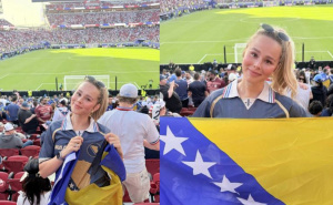 Supruga bivšeg reprezentativca SAD-a bodrila reprezentaciju BiH na SP-u: "Volim te, Bosno"