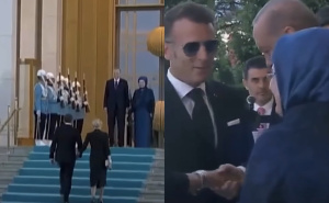 Nije prošao kako je zamislio: Macron krenuo poljubiti ruku Emini Erdogan pa doživio neugodnost