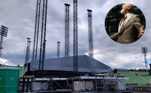 Radiosarajevo.ba uoči spektakla na Koševu: Počelo postavljanje bine za koncert Dine Merlina