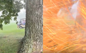Jeziv trenutak na golf terenu: Snimao prijatelja, a onda ga je pogodio grom