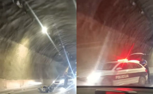 Nesreća u tunelu na M4 kod Tuzle: Vozač pao sa motocikla, policija na mjestu događaja