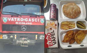 Divan gest | Mostarci pripremili hranu za vatrogasce iz Konjica: "Hvala što čuvate naše ljude"