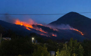 Vatra bukti kod Cazina: Jak vjetar otežava gašenje, požar zahvatio nepristupačan teren