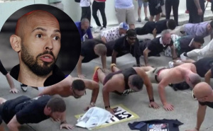 Bizarni protest: Muškarci u Miamiju sklekovima podržavaju Andrewa Tatea
