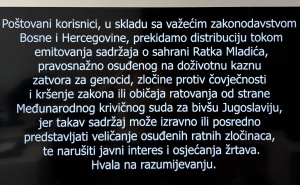BH Telecom prekinuo signal RTRS-u i ATV-u tokom emitovanja programa o sahrani zlikovca Ratka Mladića