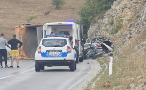 Saobraćajna nesreća na Manjači: Hitna i policija na terenu, saobraćaj obustavljen