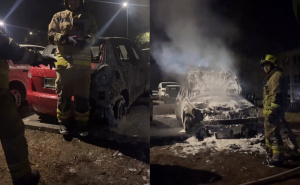 Požar na Alipašinom polju: Gorjela dva automobila, vatrogasci brzo reagovali
