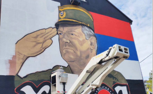 Navijači Partizana iz RS-a naslikali mural zločincu Mladiću
