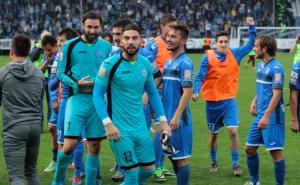  / Slavlje Željinih igrača nakon derbija na Grbavici, FOTO: Radiosarajevo.ba