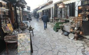  / Srce Baščaršije na 'debelim minusima': Puste starogradske ulice, FOTO: Radiosarajevo.ba
