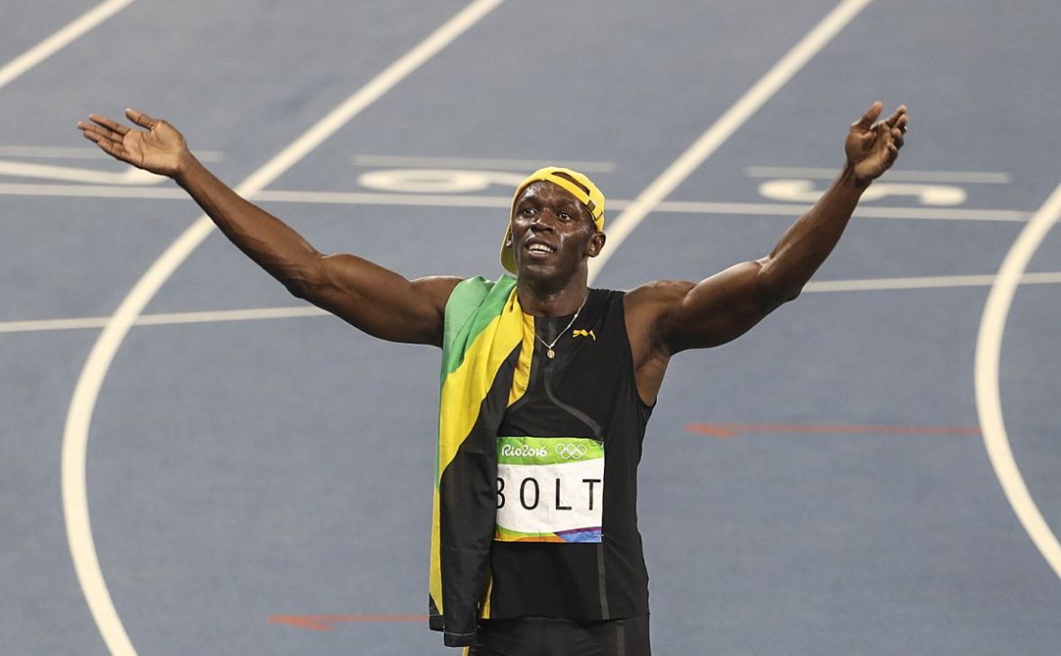 EPA/Usain Bolt slavi nakon trke