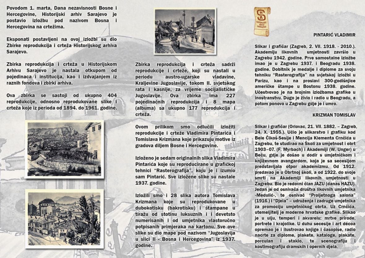 Brusa Bezistan Inspirativni Motivi Bosne Izlozeni Crtezi Iz Perioda Od 1894 Do 1961 Radio Sarajevo