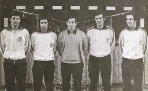 Foto: mirzahasanefendic.com / Željini reprezentativci Adnan Dizdar , Sead Pizović, Mišo Bašić, Milan Turanjanin i Halid Demirović (1974)