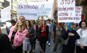 Foto: Dženan Kriještorac / Radiosarajevo.ba / Štrajk upozorenja prosvjetnih radnika