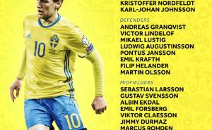 FOTO: Screenshot / Spisak igrača reprezentacije Švedske za SP