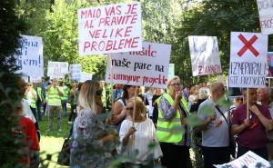 Foto: Dženan Kriještorac / Protest prosvjetnih radnika ispred Vlade KS