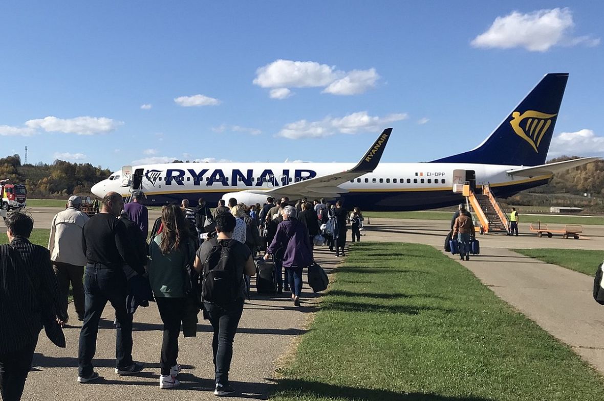Foto: wiki/Boeing 737 kompanije Ryanair na banjalučkom aerodromu