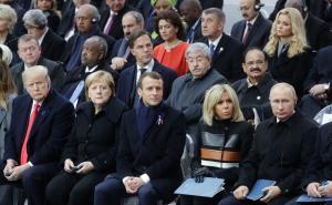 Foto: EPA-EFE / Susret Putina i Trumpa s ostalim liderima u Parizu na obilježavanju 100. godišnjice od završetka Prvog svjetskog rata