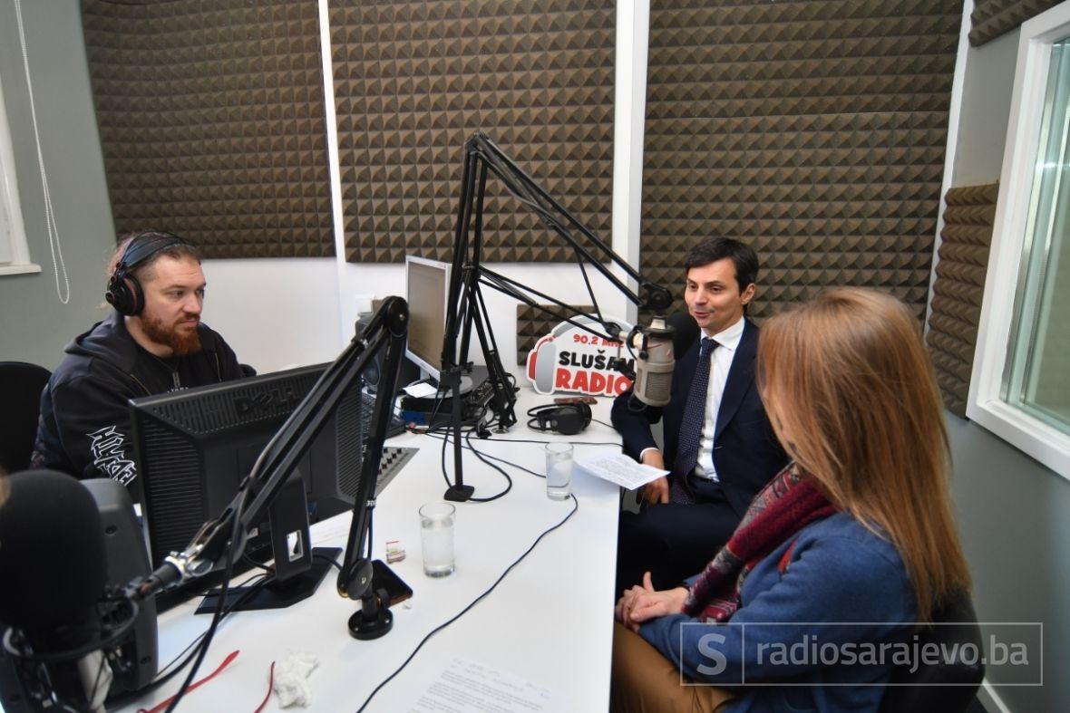 Foto: Nedim Grabovica / Radiosarajevo.ba/Nicola Minasi  prilikom gostovanja na Radiju Sarajevo