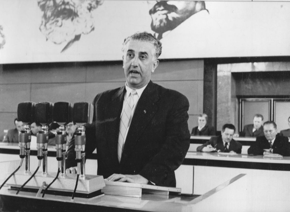 Foto: Husnija Kamberović/Džemal Bijedić na Kongresu SKJ, Ljubljana 1958.