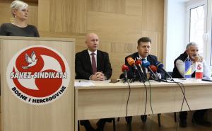 Foto: Dženan Kriještorac / Radiosarajevo.ba / Press konferencija u Savezu samostalnih sindikata