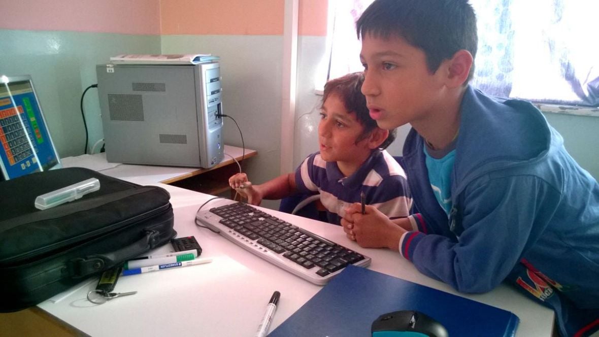 Foto: Herald Dispatch/Djeca iz Osnovne škole Kiseljak na Skypeu
