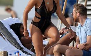 Foto: Daily Mail / DJ David Guetta s djevojkom Jessicom na plaži u Miamiju