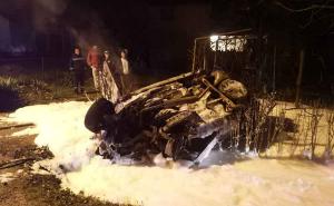 Foto: Vatrogasci Laktaši / Facebook / Laktaši: Putničko motorno vozilo se zapalilo i izgorilo