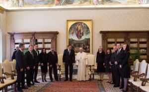 Foto: RTRS / Dodik i Cvijanović tokom susreta s papom Franjom