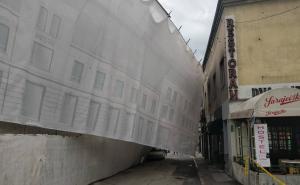 Foto: Erdin Halimić/ Radiosarajevo.ba / Urušila se skela u centru Sarajeva