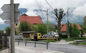 Foto: Dženan Kriještorac / Radiosarajevo.ba / Policijsko auto nakon udesa