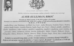Facebook / Almir Brkić će biti pokopan u ponedjeljak