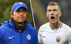 Foto:Daily Express / Antonio Conte i Edin Džeko