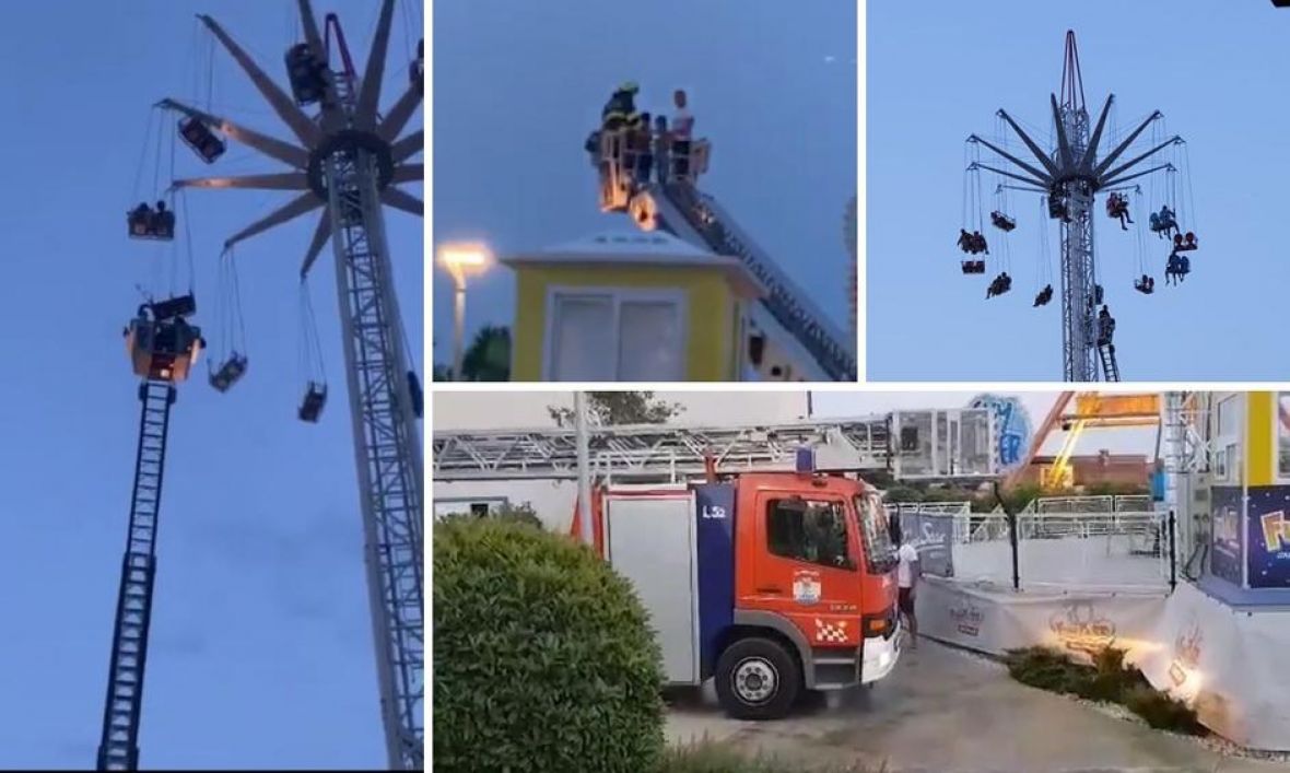 FOTO: 24sata.hr/Drama na Jadranu: Pokvario se vrtuljak, ljudi zaglavljeni bili na 30 metara visine