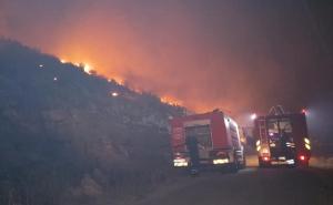 Foto: Teritorijalna vatrogasna jedinica Trebinje / Požarna linija duga nekoliko kilometara