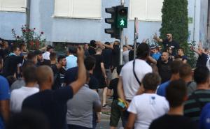 Foto: Dženan Kriještorac / Radiosarajevo.ba / Varnice među navijačima Želje i Sarajeva: Policija pokušava smiriti situaciju