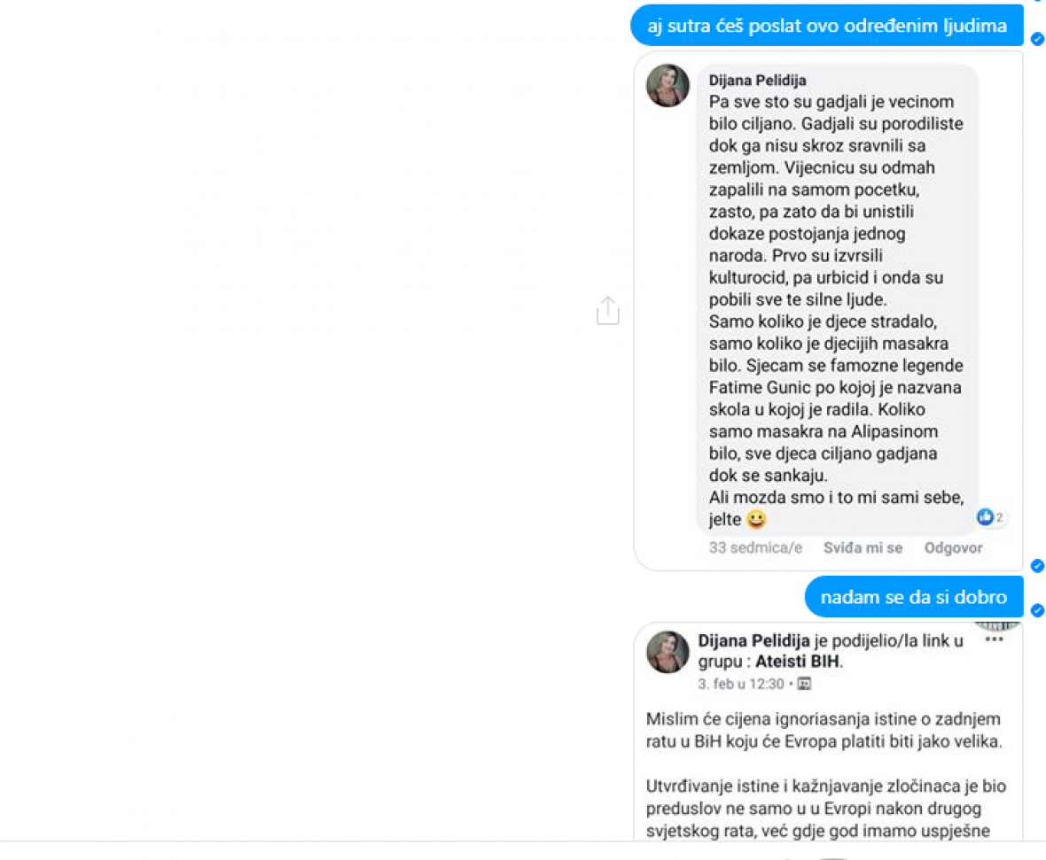 Screenshot/Screenshotovi komentara učiteljice Dijane Pelidije