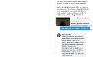 Screenshot / Screenshotovi komentara učiteljice Dijane Pelidije