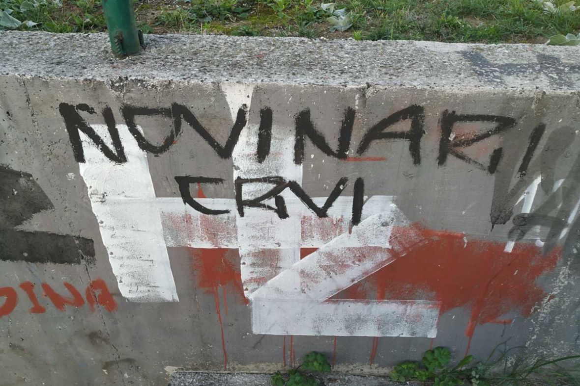 Foto: BHRT/Uvredljivi grafiti u Sarajevu