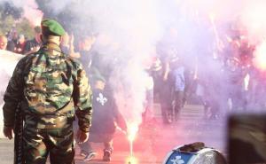 Foto: Dženan Kriještorac / Radiosarajevo.ba / Ljuti Krajišnici i BH Fanaticosi zapalili ulice Zenice pred utakmicu Zmajeva 