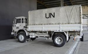 Foto: AA / Teretno vozilo Holandskog bataljona UN-a