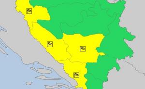 Printscreen / U BiH najavljeno upozorenje - žuti meteoalarm