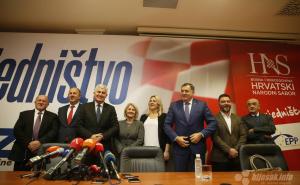 Foto: Bljesak.info / Sastanak delegacija HDZ-a i SNSD-a održan je u Mostaru