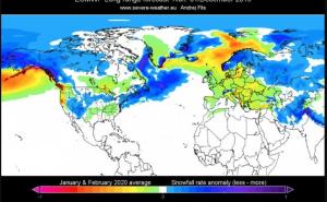 Foto: Screenshot / Meteoservis Severe Weather Europe objavio je prognozu za preostale mjesece zime